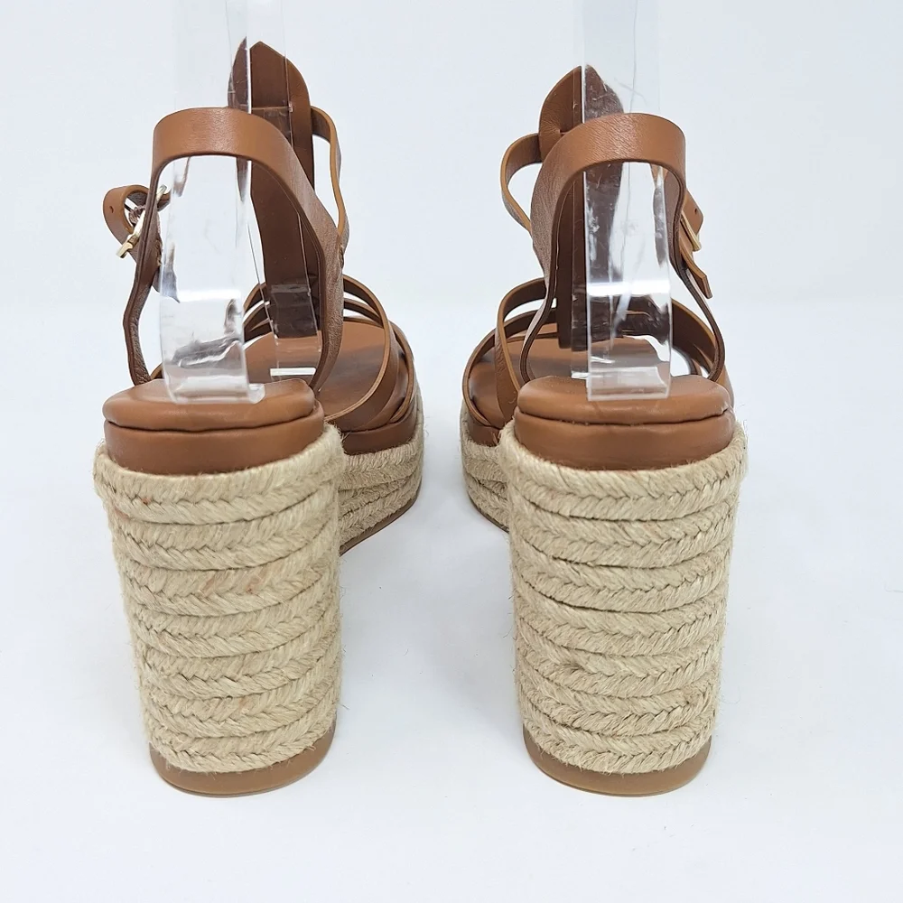 Dee Ocleppo Brown Calco Wedge Sandal Gladiator Espadrille